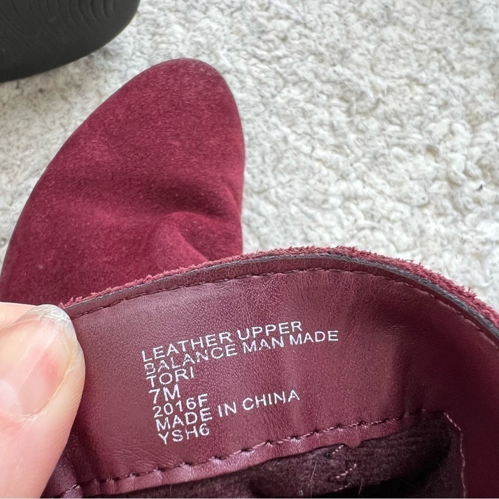 Earth Origins by EARTH "Tori" Merlot Suede Ankle Western Boho Booties Size 7M - Picture 10 of 12